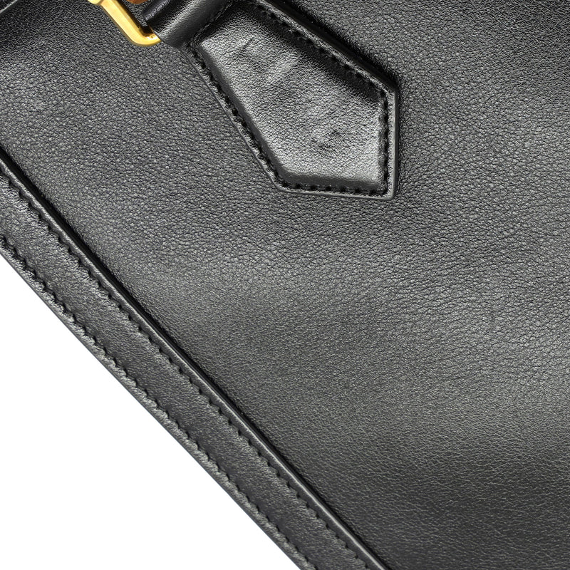 Diana Nm Bamboo Handle Tote Leather