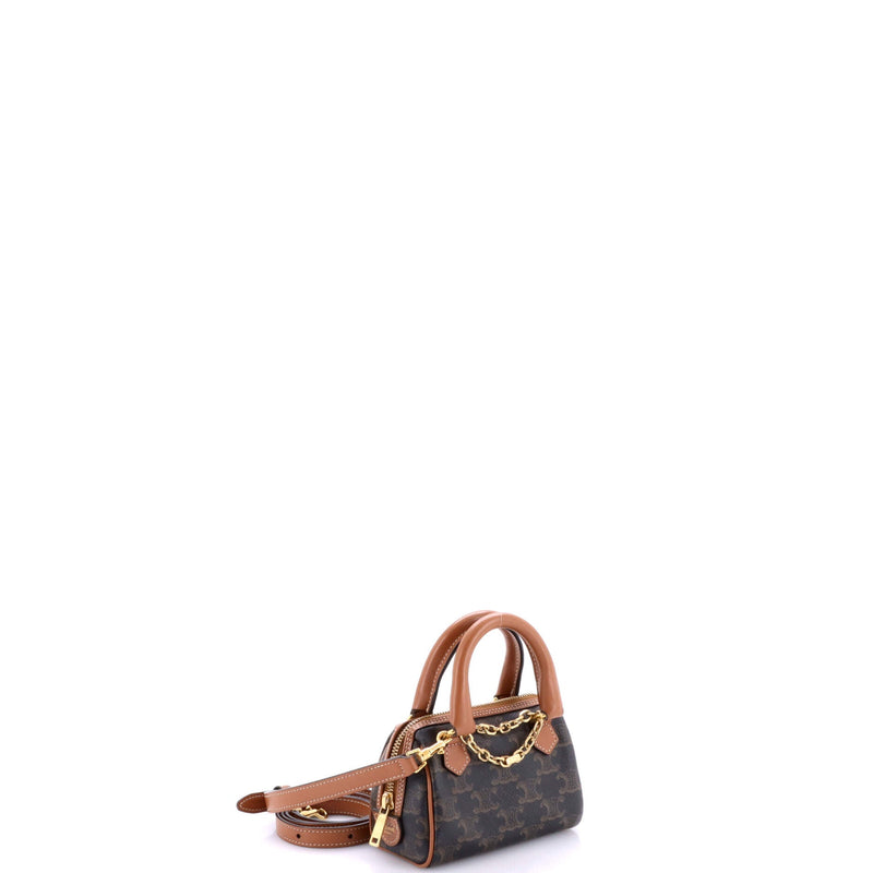 Boston Bag Triomphe Coated Canvas Mini