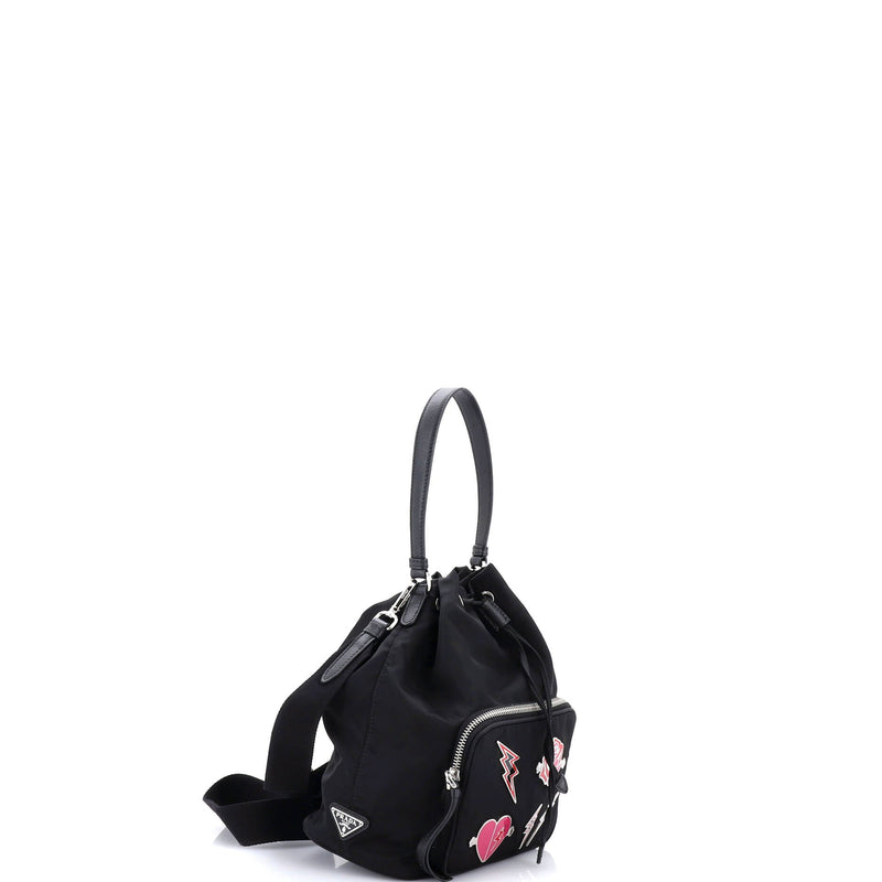 Drawstring Bucket Bag Embellished