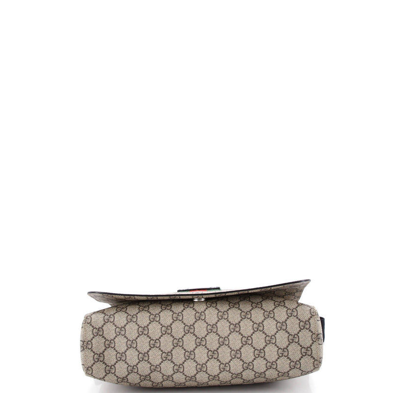 Web Flap Messenger Bag Gg Coated Canvas