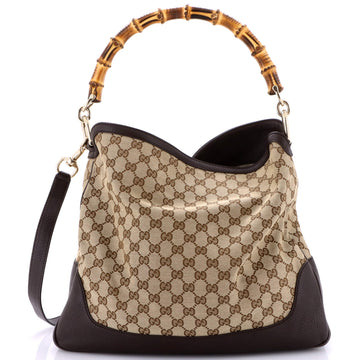 Diana Bamboo Shoulder Bag Gg Canvas