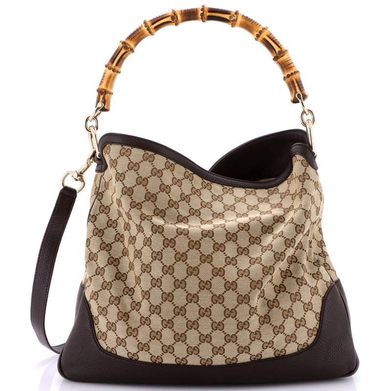 Diana Bamboo Shoulder Bag Gg Canvas