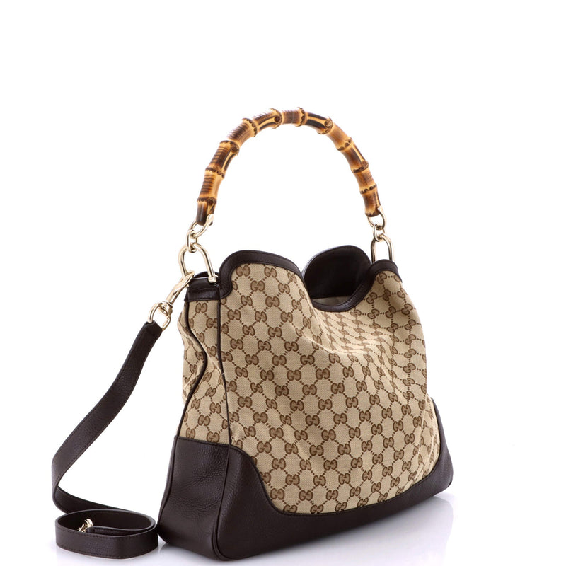 Diana Bamboo Shoulder Bag Gg Canvas