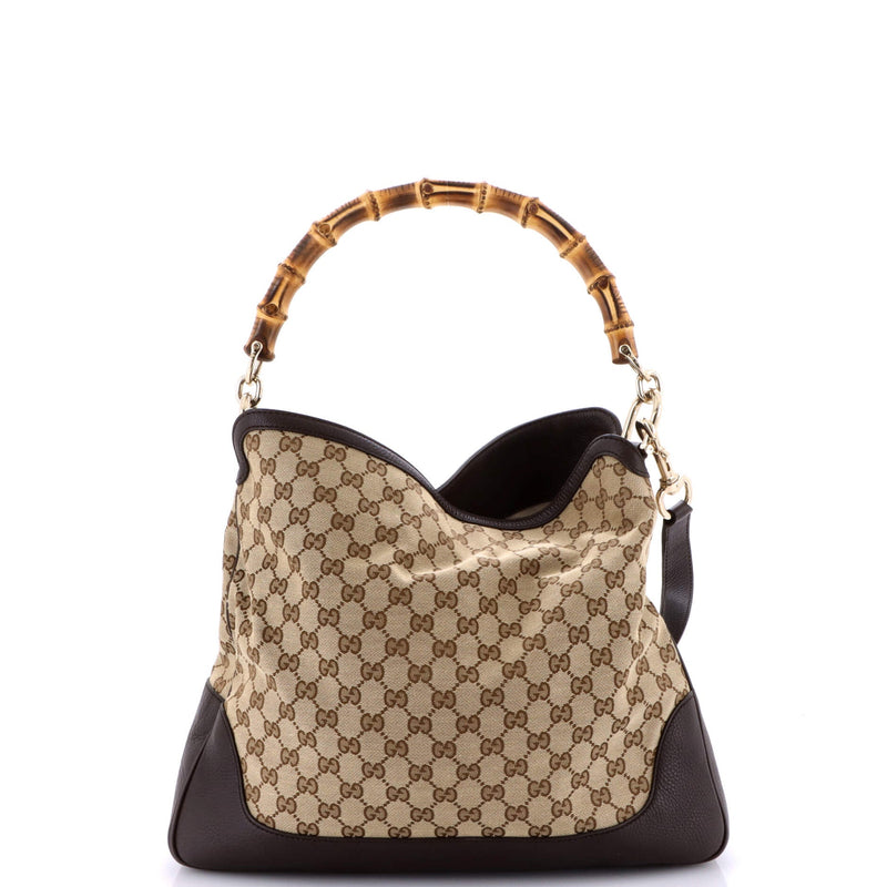 Diana Bamboo Shoulder Bag Gg Canvas