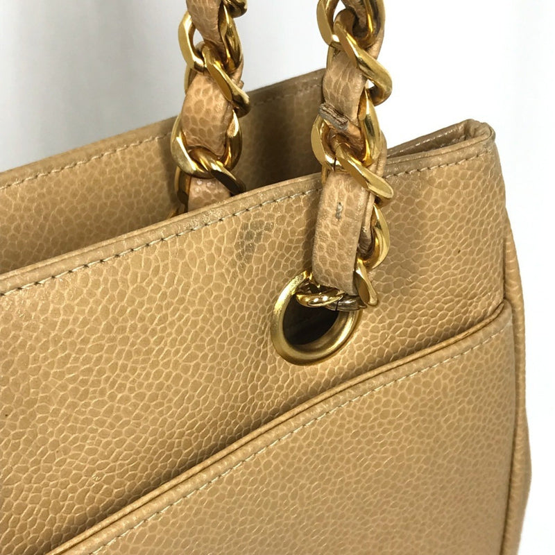 Vintage Front Pocket Tote Caviar Small