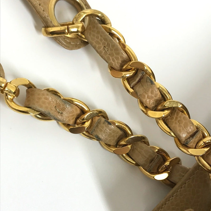 Vintage Front Pocket Tote Caviar Small