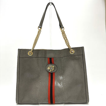 Rajah Chain Tote Snakeskin Large