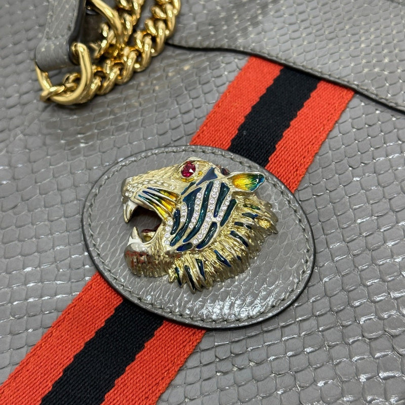 Rajah Chain Tote Snakeskin Large