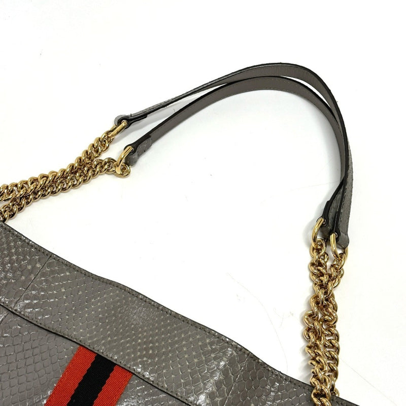 Rajah Chain Tote Snakeskin Large