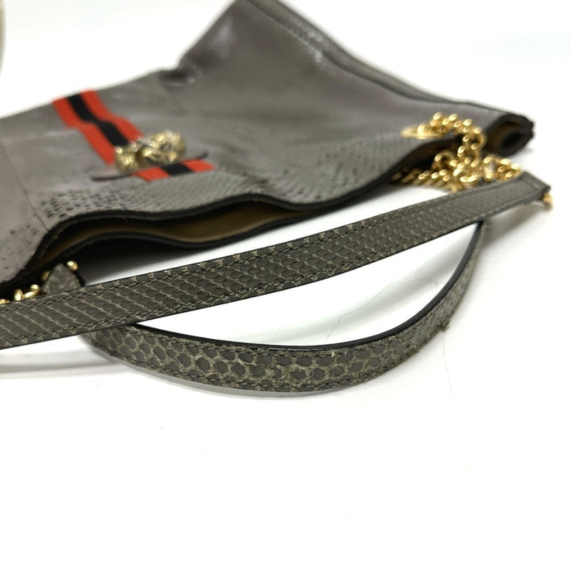 Rajah Chain Tote Snakeskin Large