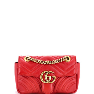 Gg Marmont Flap Bag Matelasse Leather