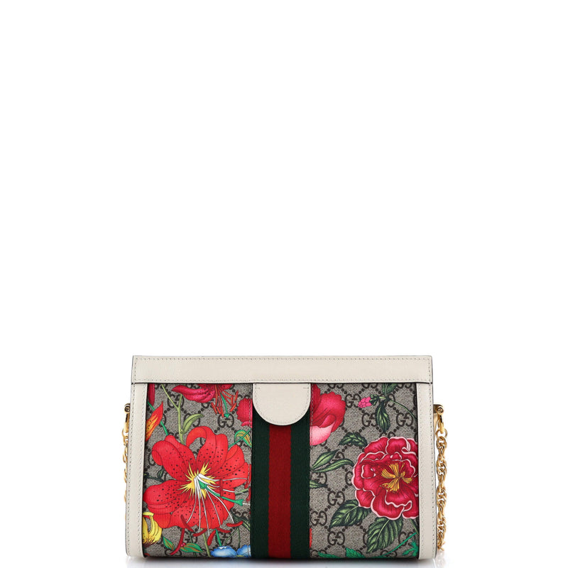 Ophidia Chain Shoulder Bag Flora Gg