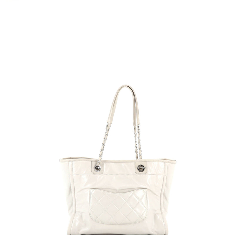 Deauville Tote Glazed Calfskin Small