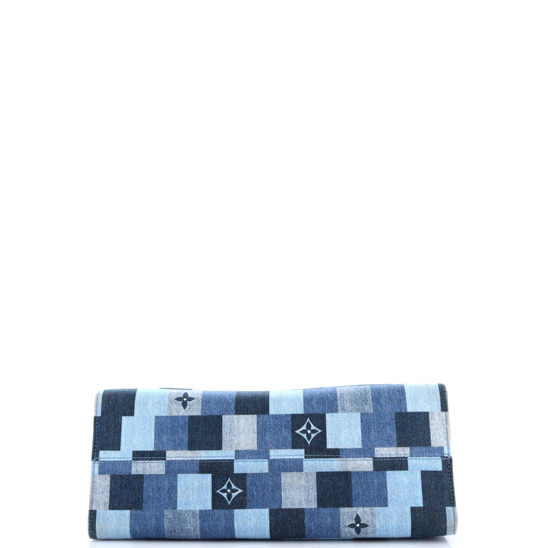 Onthego Tote Damier And Patchwork Denim