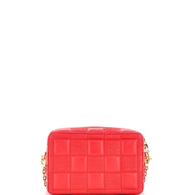 Troca Handbag Damier Quilted Lambskin Pm