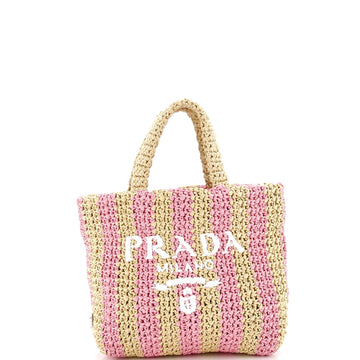 Logo Tote Raffia Small