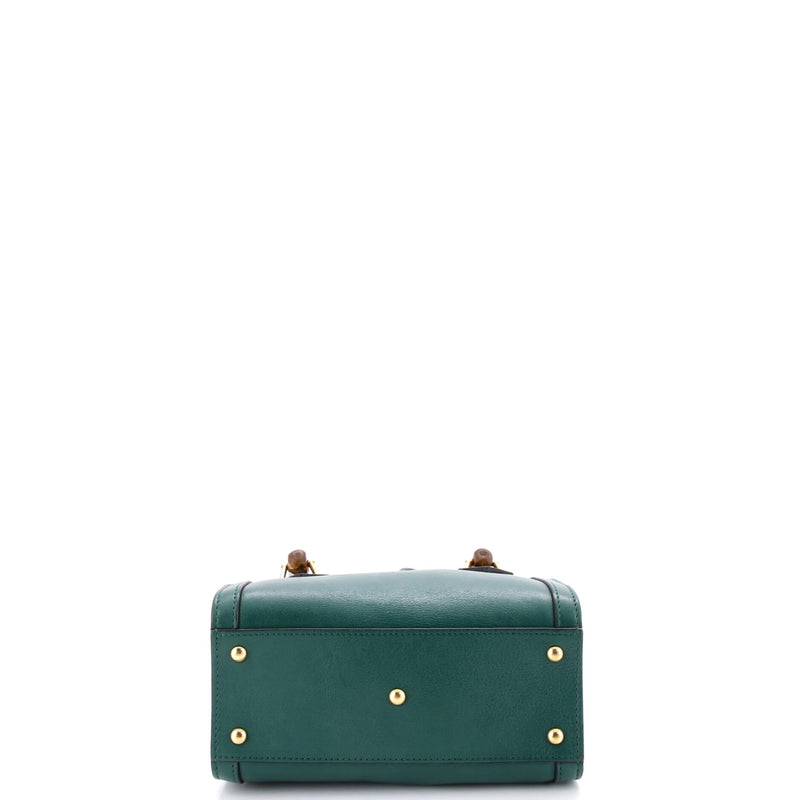 Diana Nm Bamboo Handle Tote Leather Mini