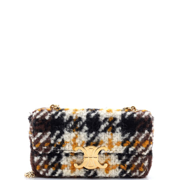 Triomphe Chain Shoulder Bag Shearling