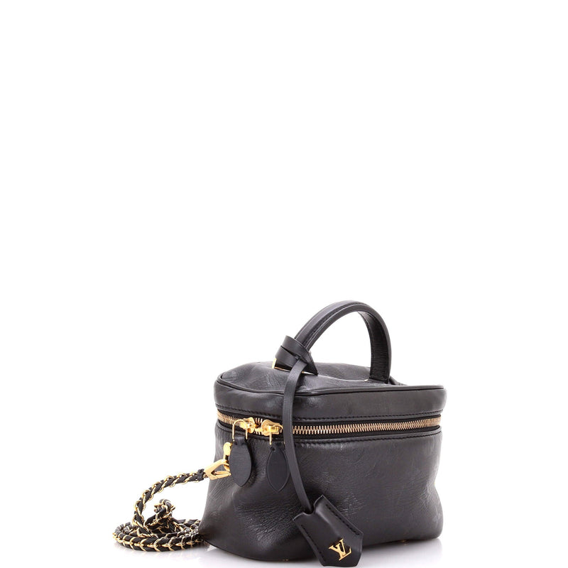 Vanity Handbag Ink Embossed Lambskin Pm