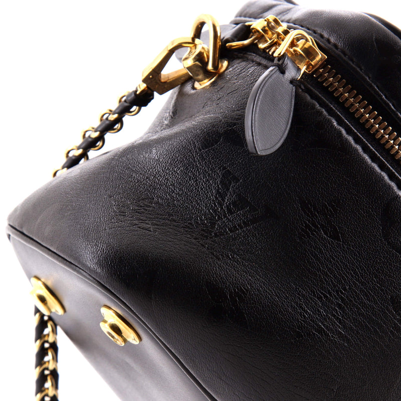 Vanity Handbag Ink Embossed Lambskin Pm