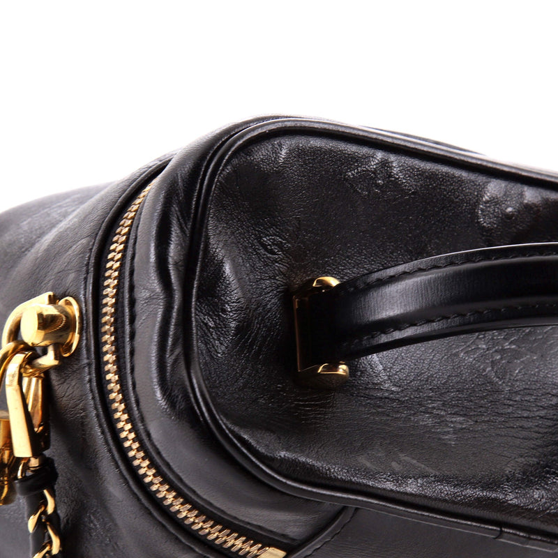 Vanity Handbag Ink Embossed Lambskin Pm