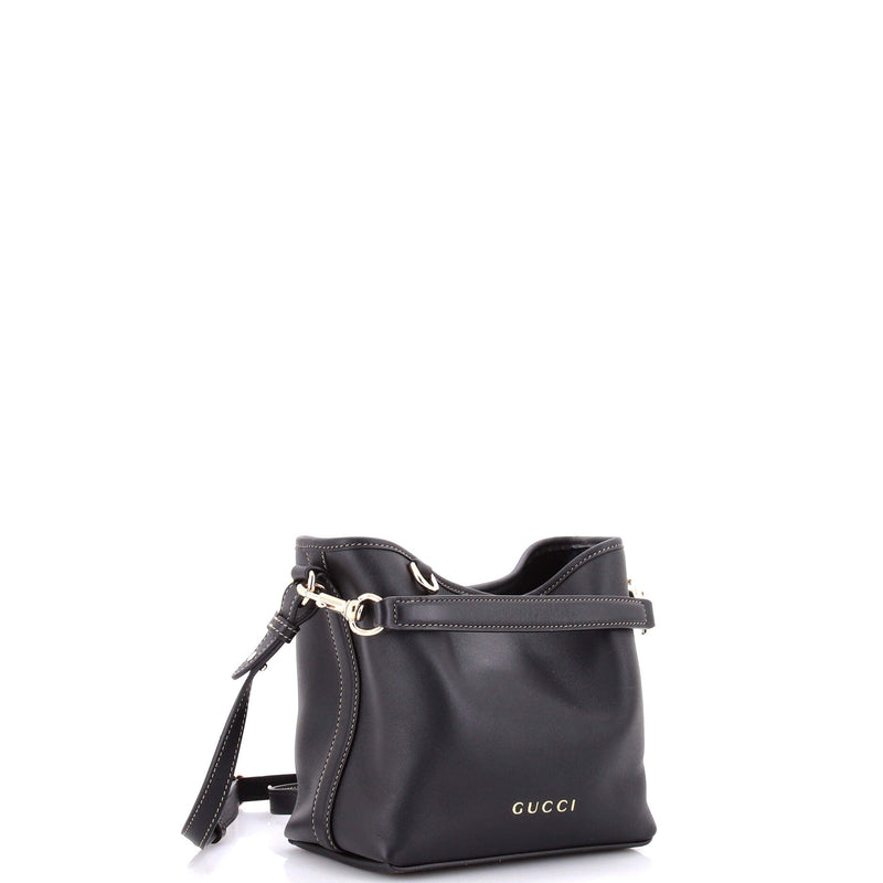 Emblem Bucket Bag Leather Small