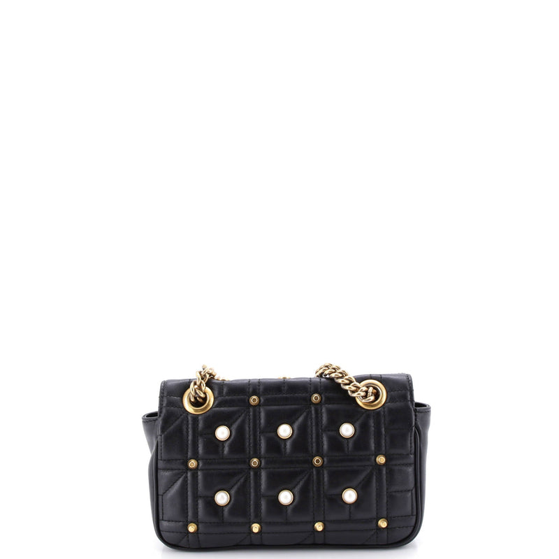 Pearly Gg Marmont Flap Bag Embellished