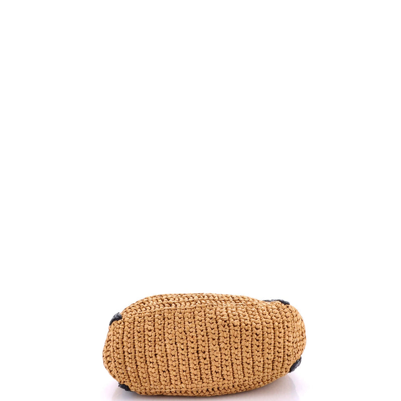 Gg Marmont Chain Tote Raffia Small