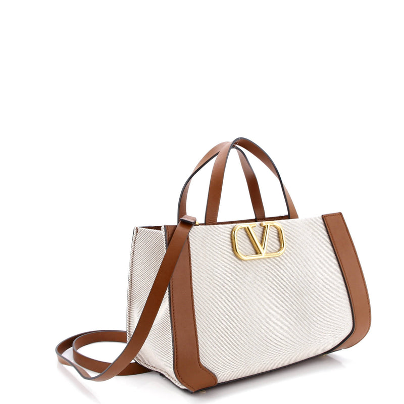 Vlogo Shopper Tote Canvas And Leather