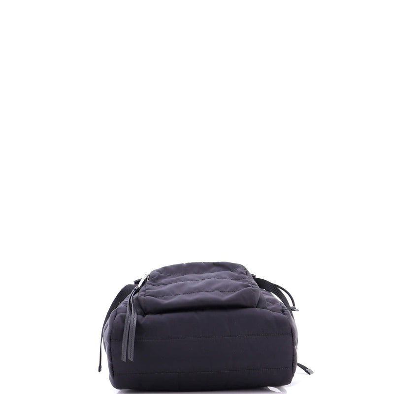 Double Buckle Backpack Quilted Tessuto