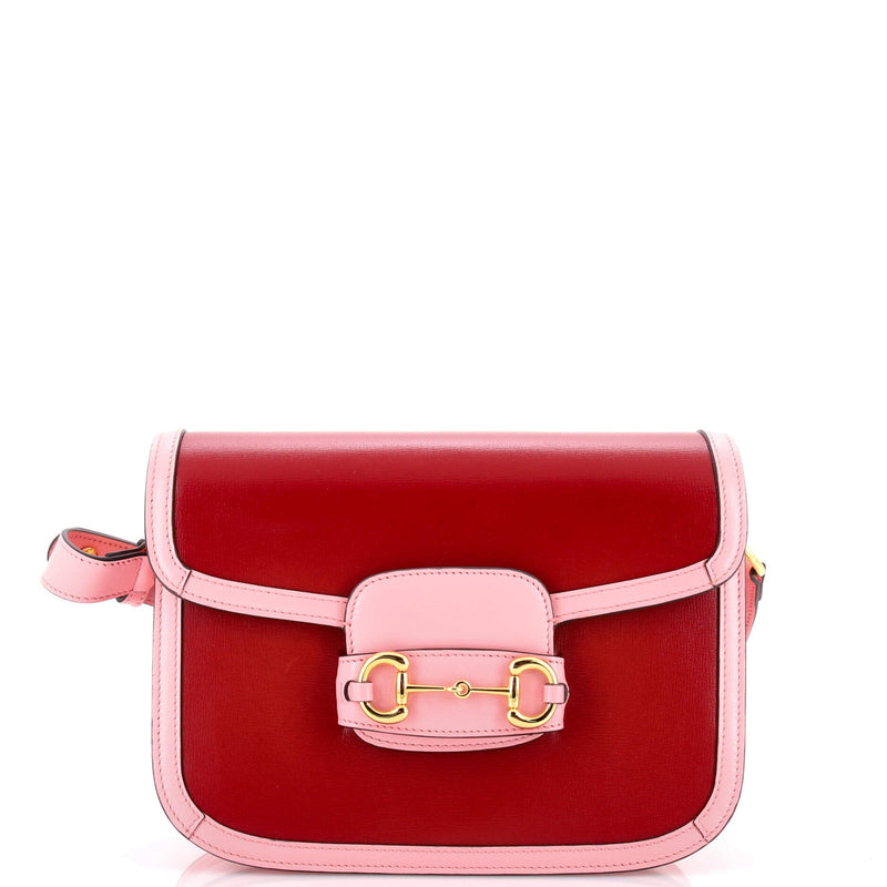 Horsebit Shoulder Bag Printed Leather