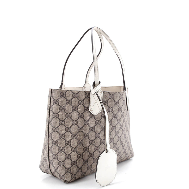 Reversible Tote Gg Print Leather Small