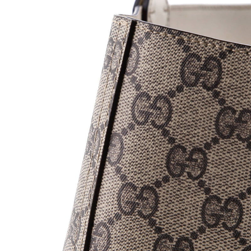 Reversible Tote Gg Print Leather Small