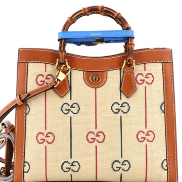 Diana Nm Bamboo Handle Tote Gg Raffia