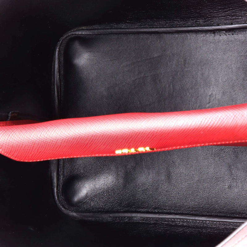 Cuir Double Tote Saffiano Leather Large