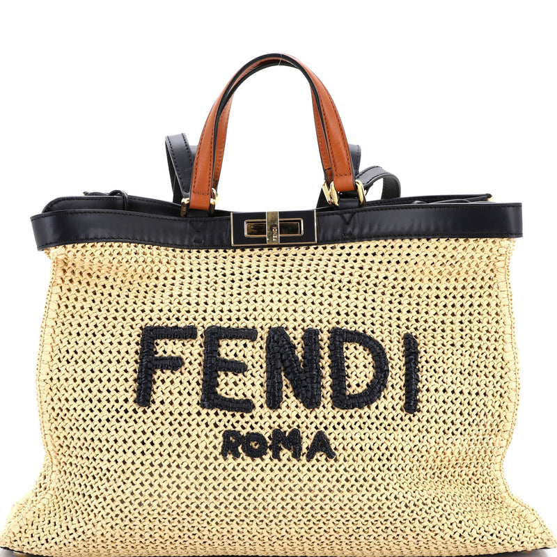 Peekaboo X-Tote Raffia Medium