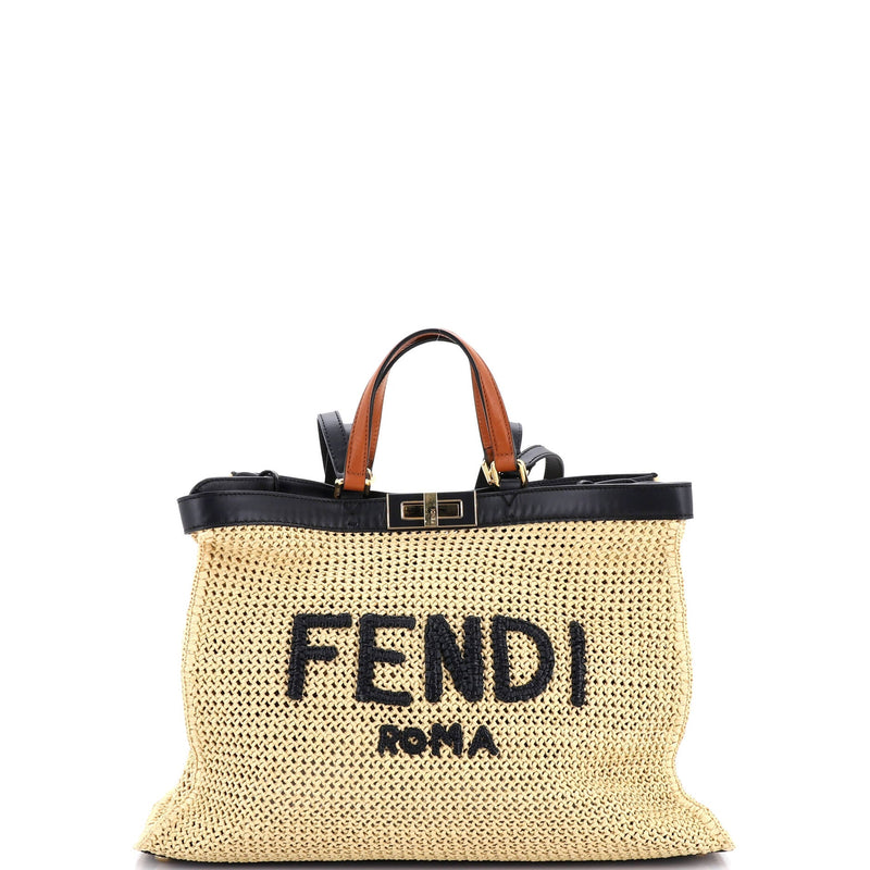 Peekaboo X-Tote Raffia Medium