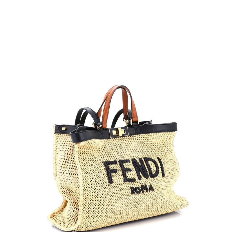 Peekaboo X-Tote Raffia Medium
