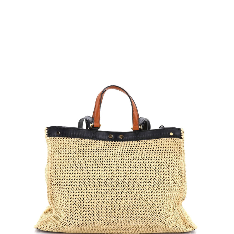 Peekaboo X-Tote Raffia Medium