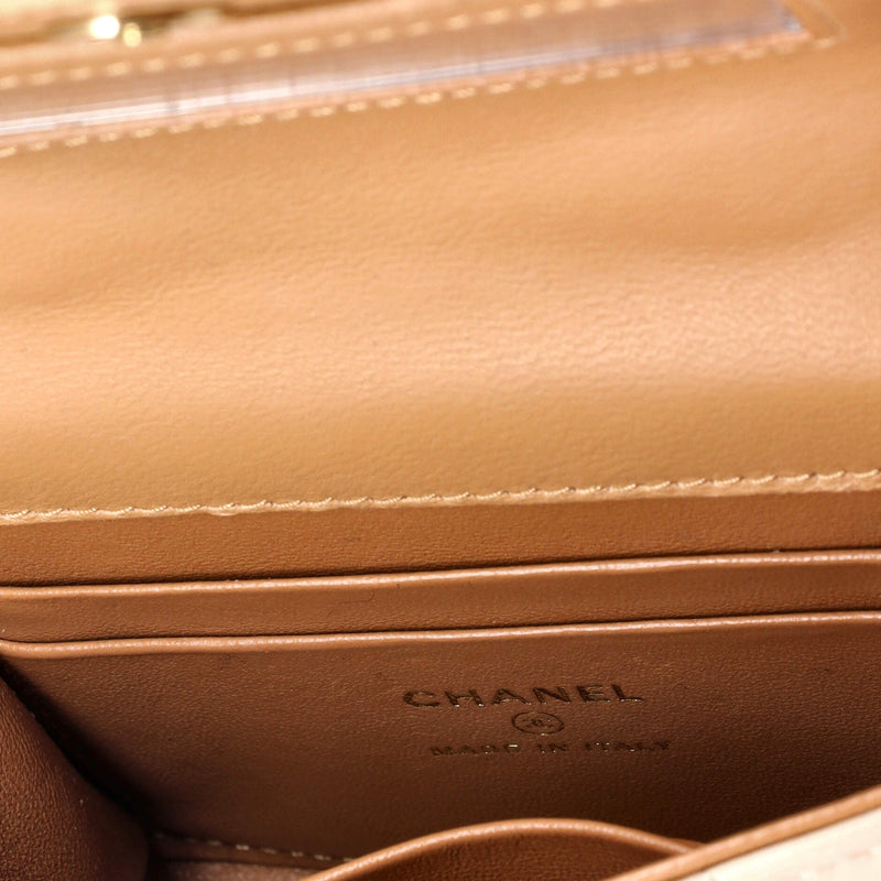 Square Classic Flap Top Handle Clutch