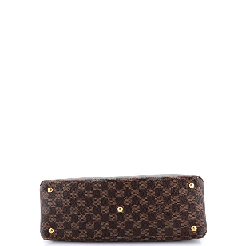 Lv Riverside Handbag Damier With Leather