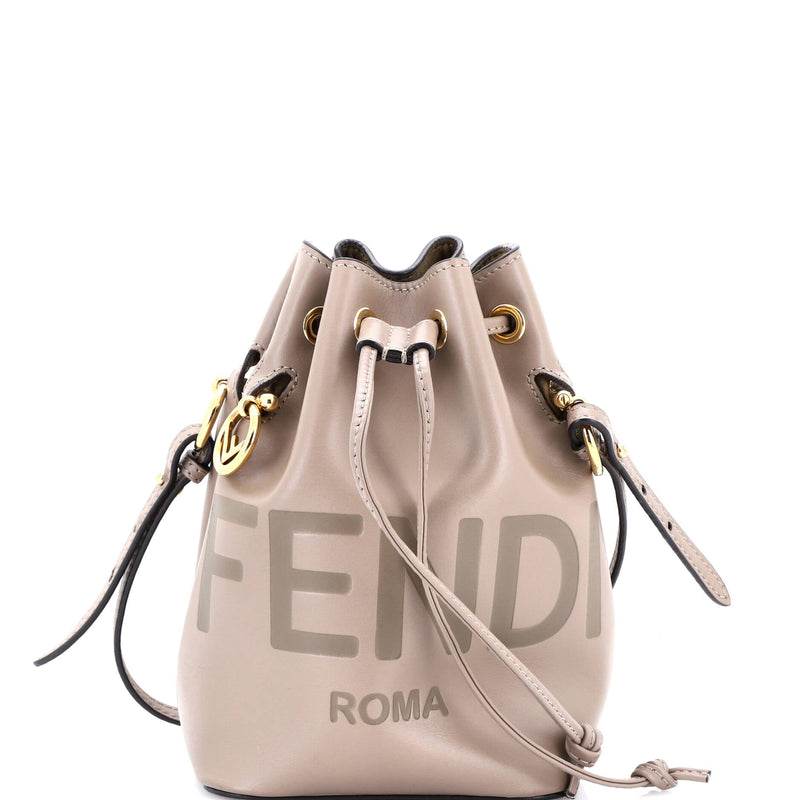 Logo Mon Tresor Bucket Bag Leather Mini