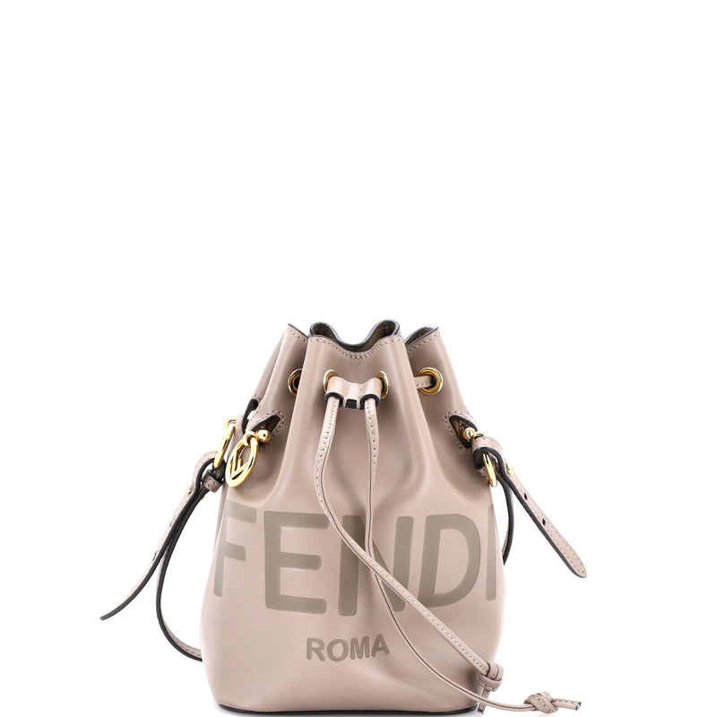 Logo Mon Tresor Bucket Bag Leather Mini