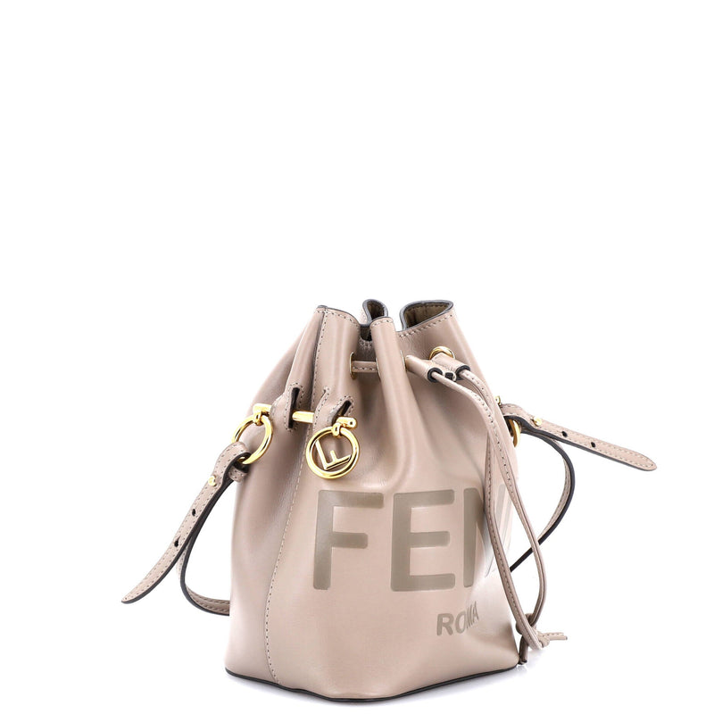Logo Mon Tresor Bucket Bag Leather Mini