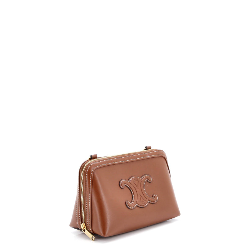 Cuir Triomphe Zip Around Chain Clutch