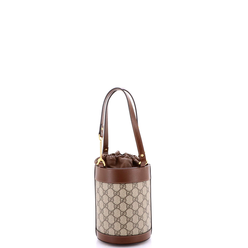 Horsebit Bucket Bag Gg Coated Canvas