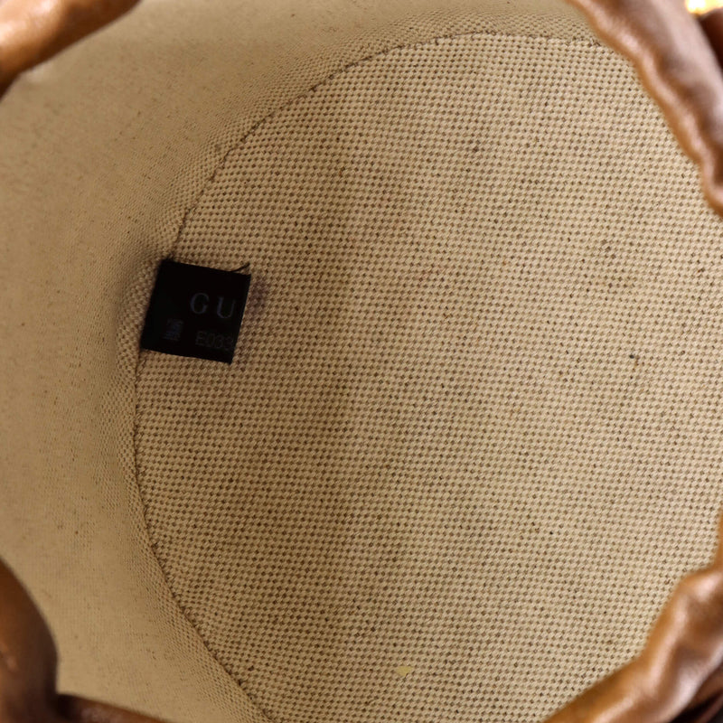 Horsebit Bucket Bag Gg Coated Canvas