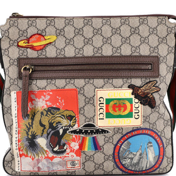 Courrier Zip Messenger Gg Coated Canvas