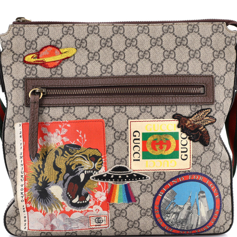 Courrier Zip Messenger Gg Coated Canvas