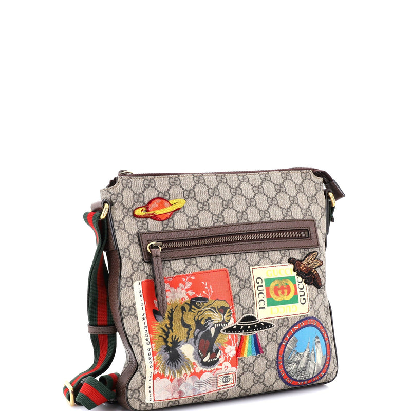 Courrier Zip Messenger Gg Coated Canvas